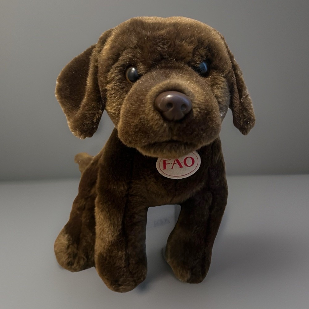 FAO Schwarz plush Dog Brown Lab Puppy 2015